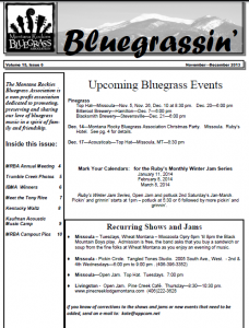 Montana Rockies Bluegrass Association Nov-Dec 2013 Newsletter